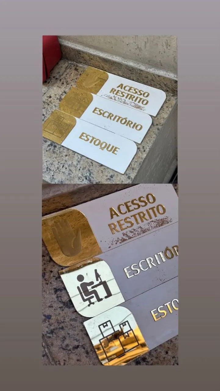 Placas sinalização 