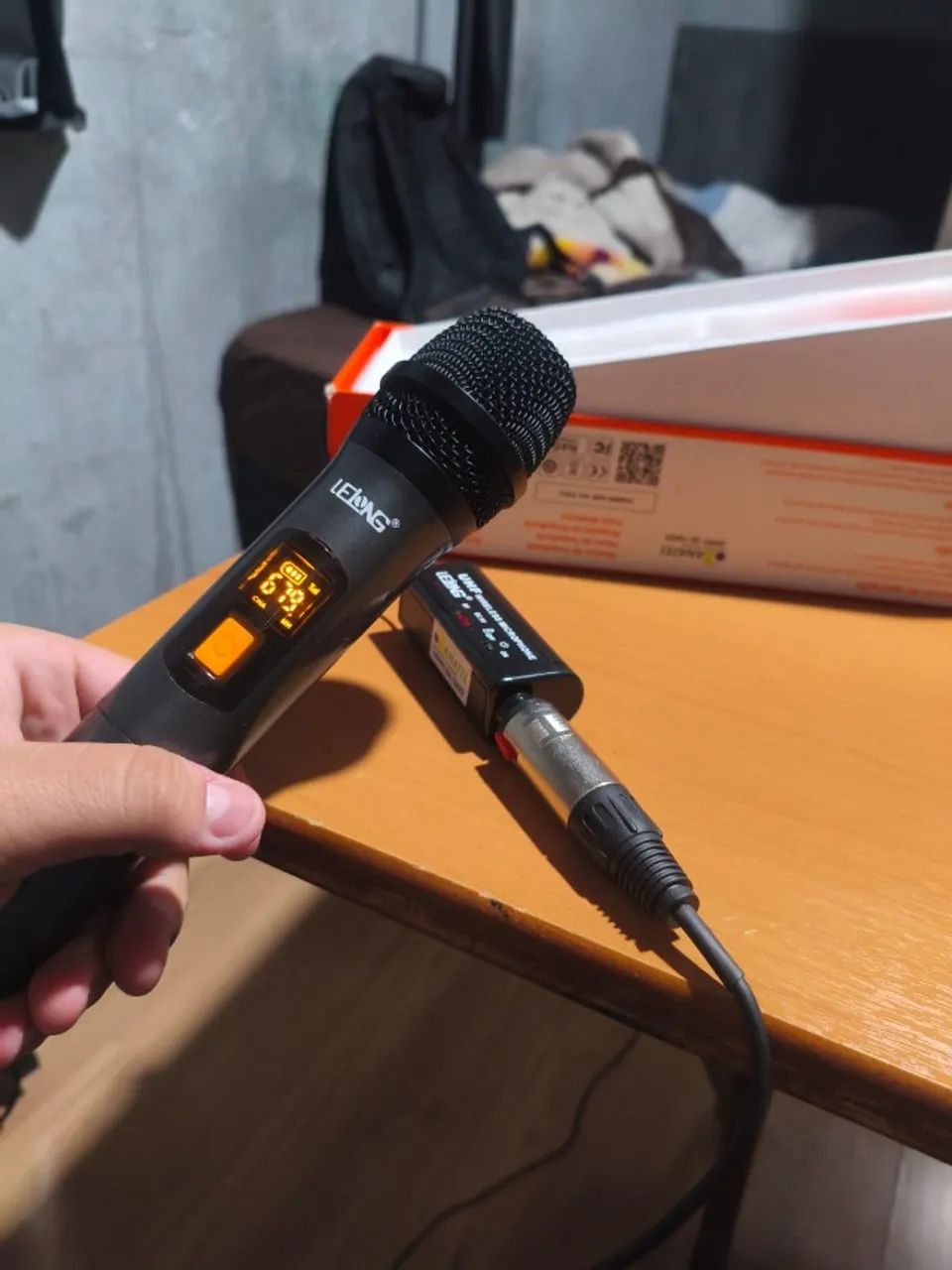 Microfone Sem Fio Receptor Digital Wireless Lelong Le-909 - Foto 5
