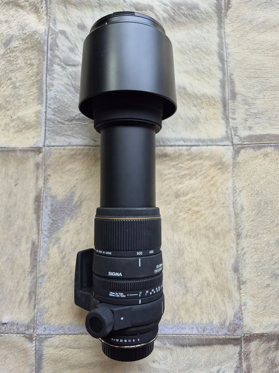 Lente SIGMA 170-500mm 1:5 - 6.3 APO DG com adaptador pra CANON ja