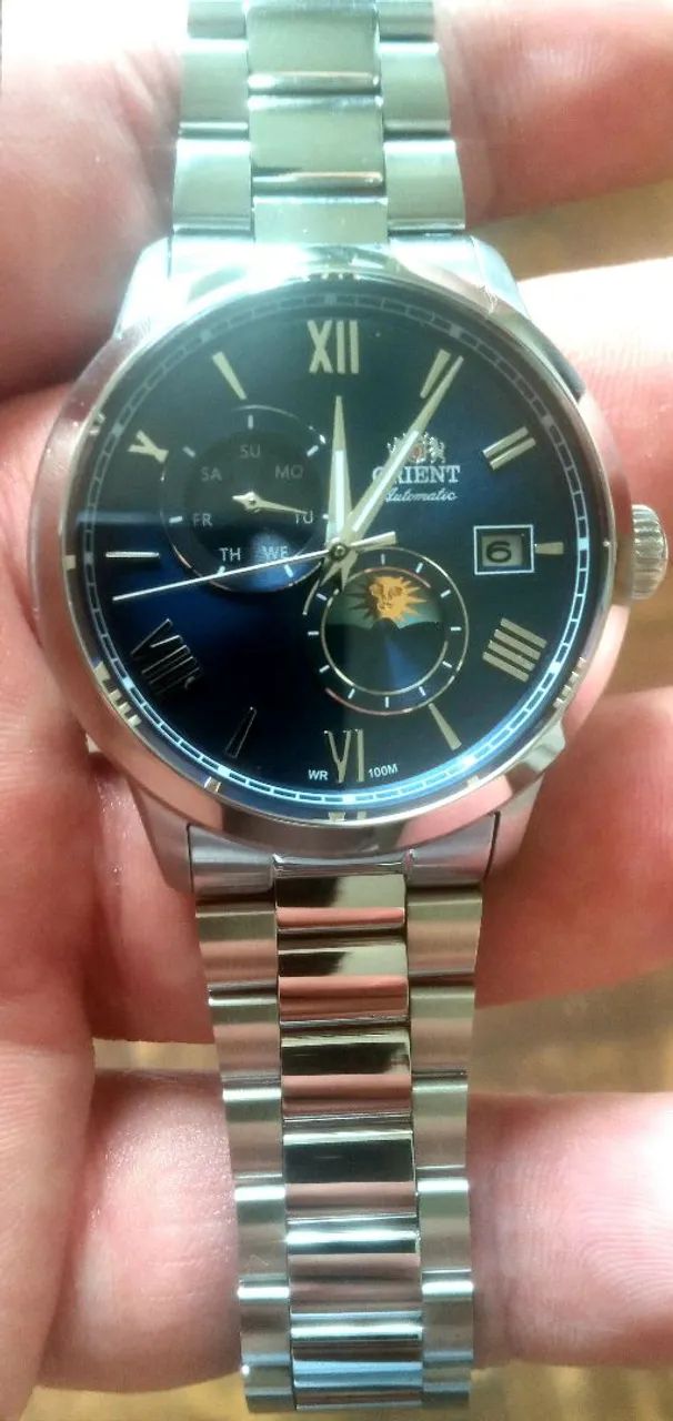Orient yn6ss034 automático 39mm safira completo.