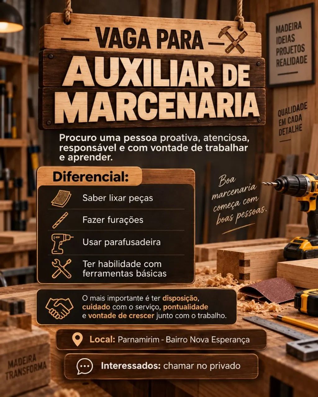 Vaga de emprego 