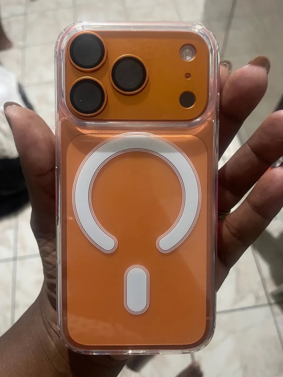 iPhone 17 Pro laranja 256 gigas