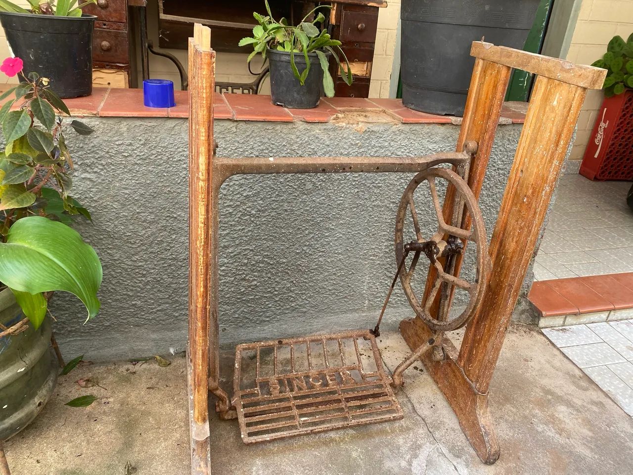 Pedal máquina antiga singer