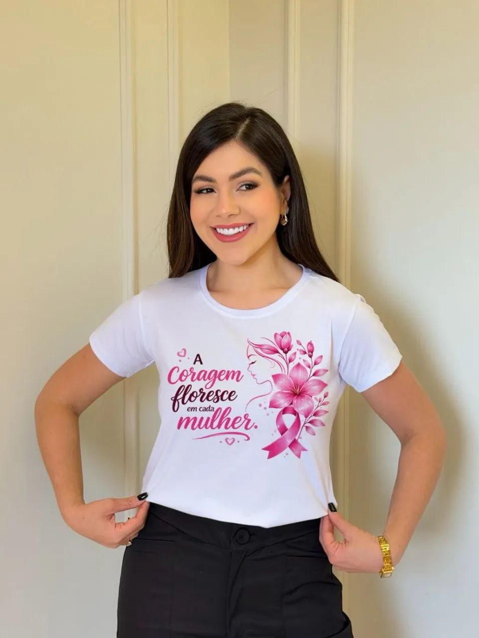 Camisetas t-shirts Outubro rosa  - Foto 4