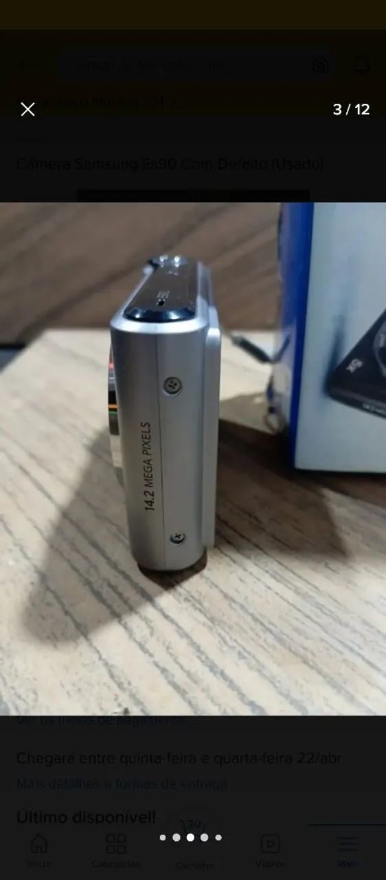 Câmera Samsung Es90 Com Defeito - Foto 6