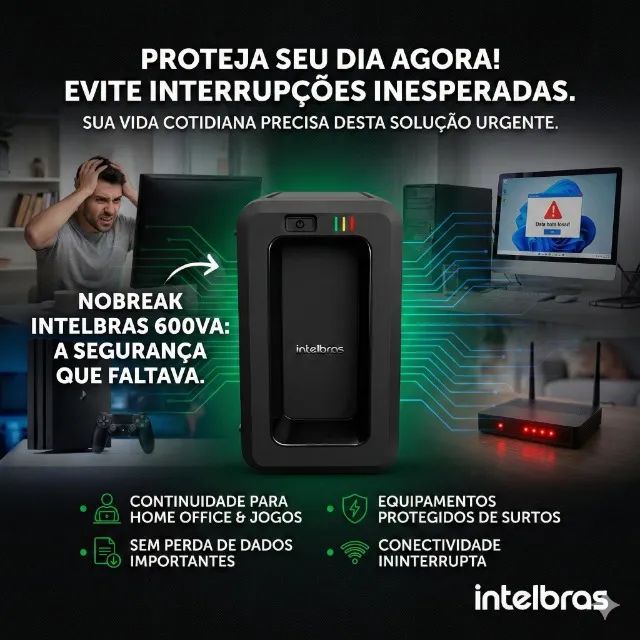 NOBREAK INTELBRAS ATTIV 600VA-BI - Foto 2