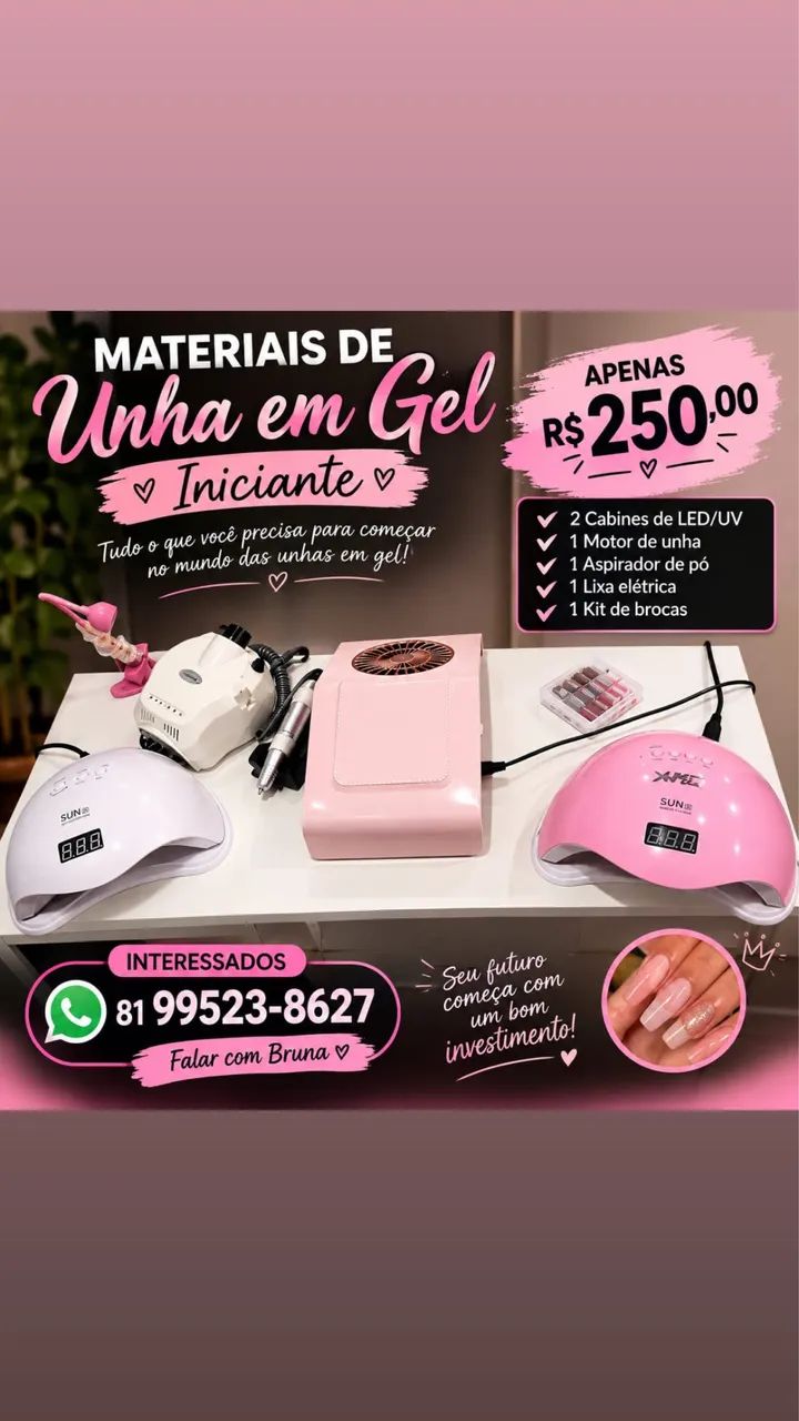 Kit iniciante de unhas no precinho!