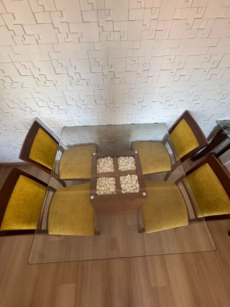 Mesa de jantar de vidro 4 cadeiras  - Foto 2