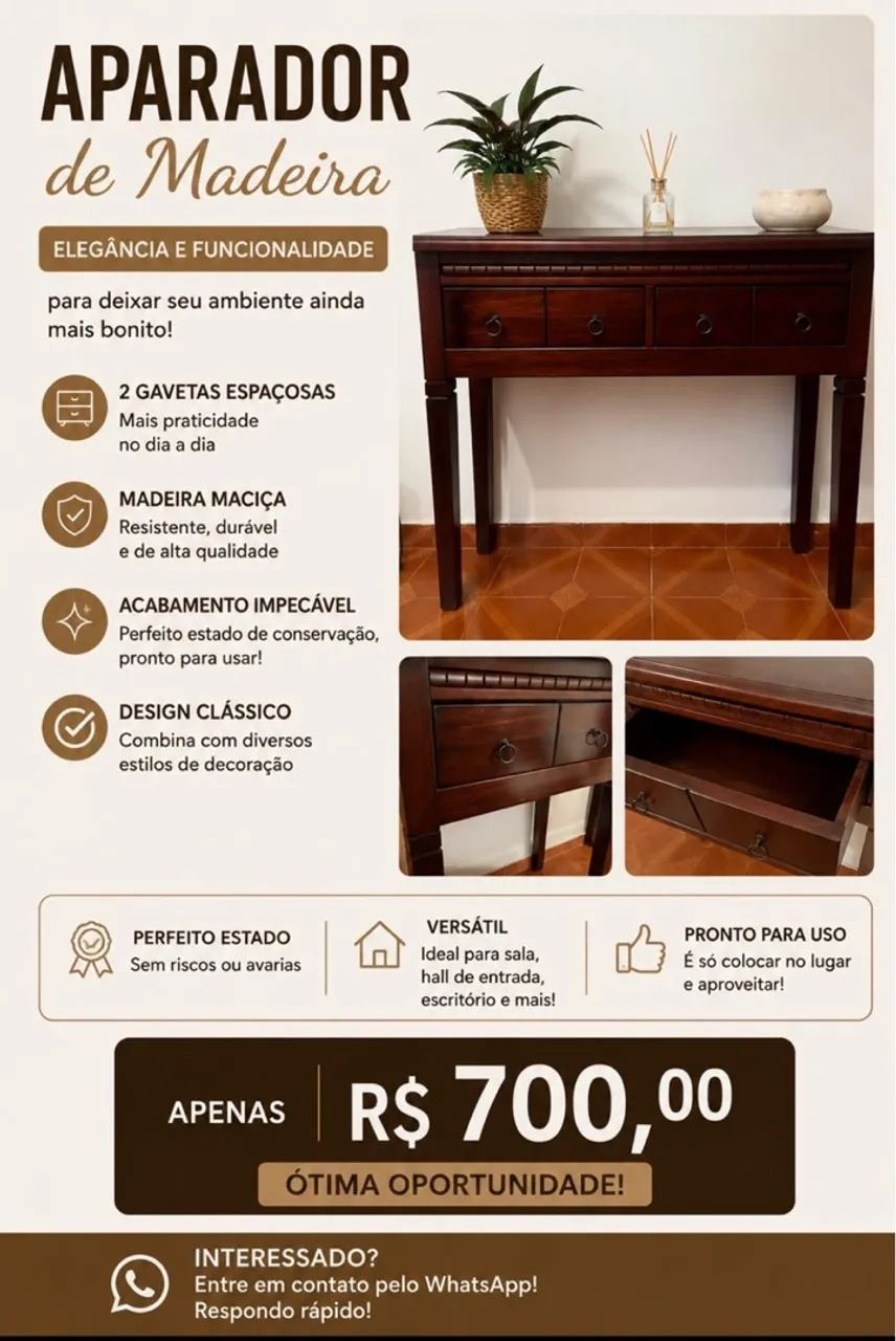 Aparador de madeira 