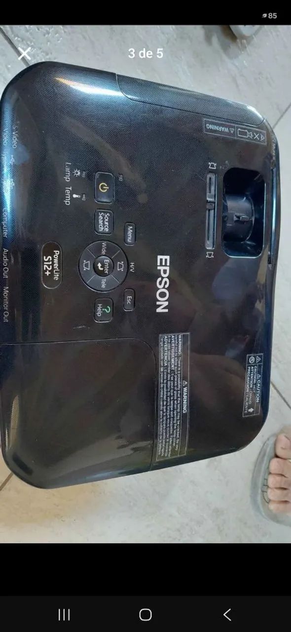 Projetor epson powerlite s12+ - Foto 3