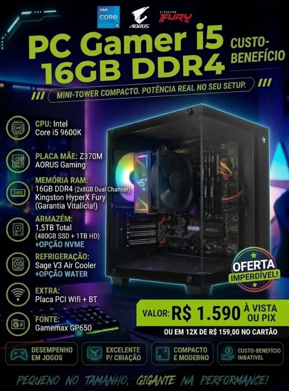 ゲーミングPC Core i5 9600K/32GB/GTX1060/500GB pc gamer i5 9600k
