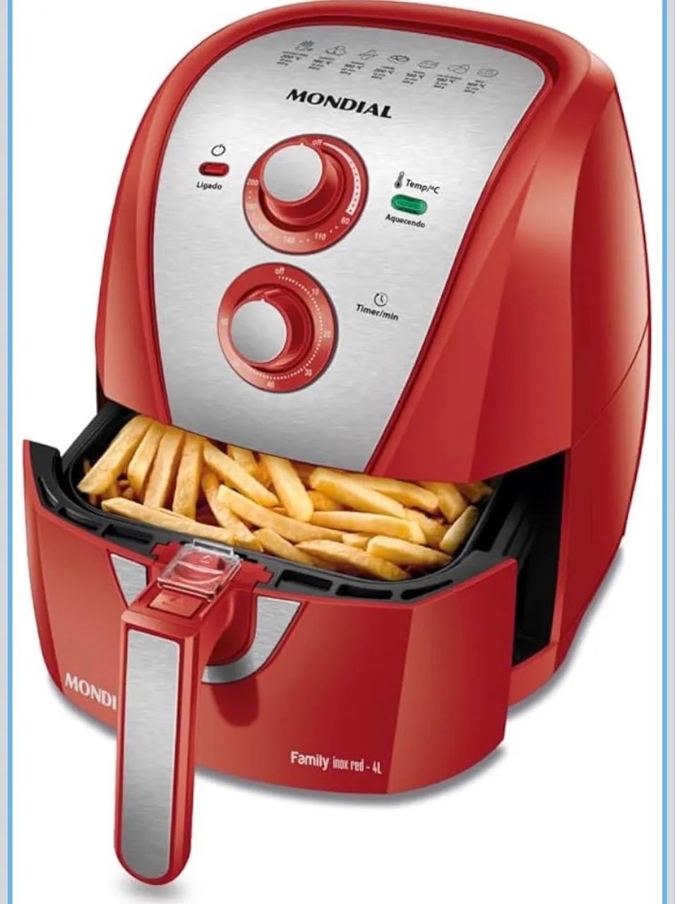 AirFryer Mondial Sem Óleo AirFryer 4l Vermelho Bivolt