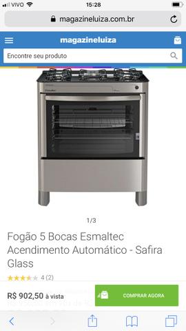 Vende-se fogão 5 bocas Esmaltec novo na caixa