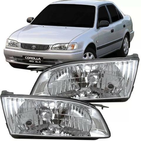 Par Farol Cromado Toyota Corolla 1998 1999 2000 2001 2002