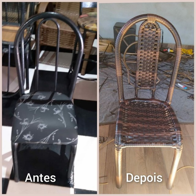 Reforma de cadeiras em fibra sintética - Foto 3