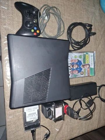 Xbox 360 Desbloqueado  10 Jogos 1 Controle Completo - Desconto no Preço