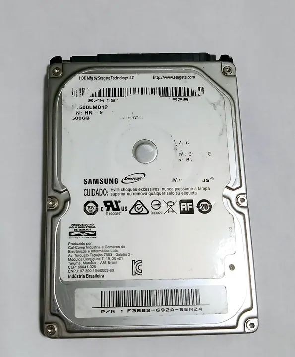 HD Seagate 500GB SATA - usado em perfeito estado 