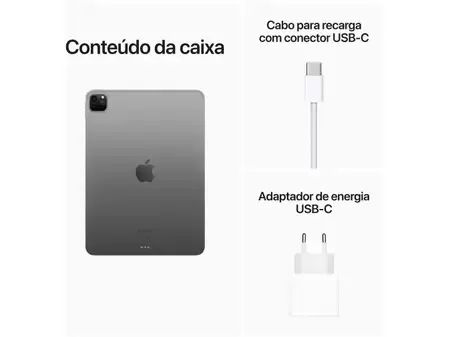 iPad Pro M2 12,9 polegadas (6ª geração) Wi-Fi 256GB Space Gray A2436 Lacrado - Foto 5