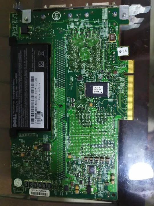 Dell PowerEdge Perc 5/E E2K-UCP-50 PCIe x8 placa controladora dupla - Foto 2