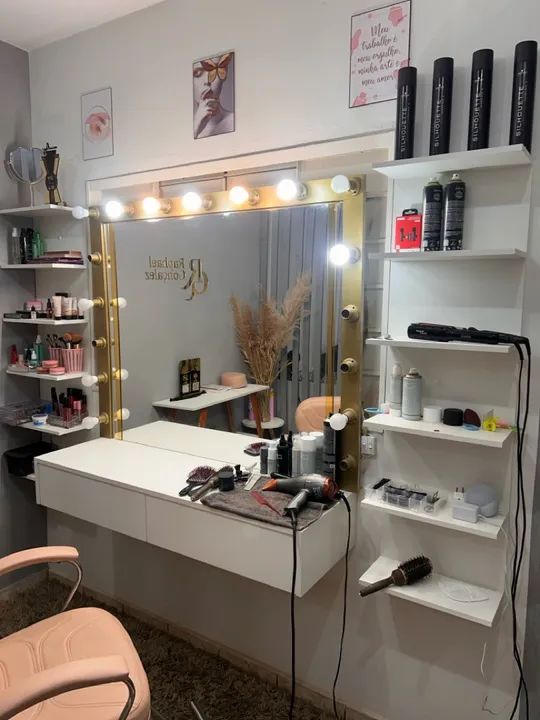 Bancada camarim completa Studio - Escrivaninhas e Penteadeiras - Parque ...