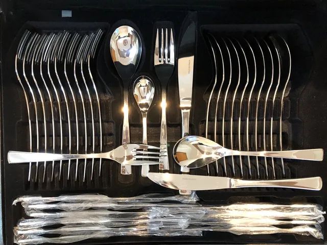 Faqueiro Aço Inox 101 peças novo. - Foto 3