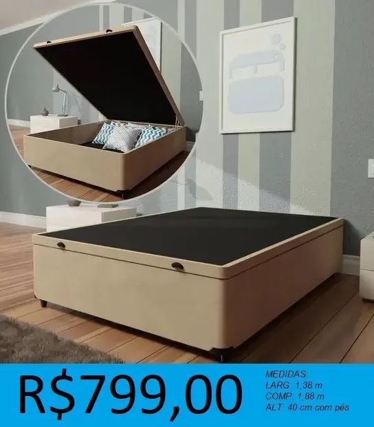 Base box bau casal - aproveite agora 