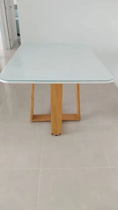 Mesa de vidro retangular 110x80
