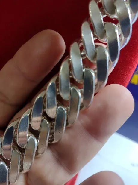 Cordão Grosso de Prata 388 Gramas 20 mm 65 Cm - Foto 2