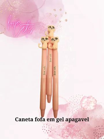 Caneta em gel Love Cats Rosa