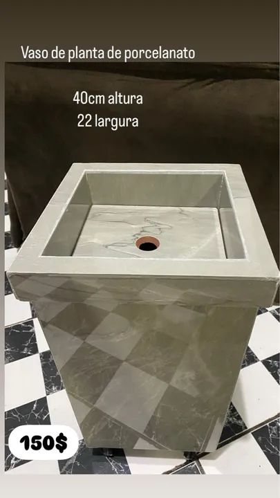Vaso de planta em porcelanato  - Foto 2