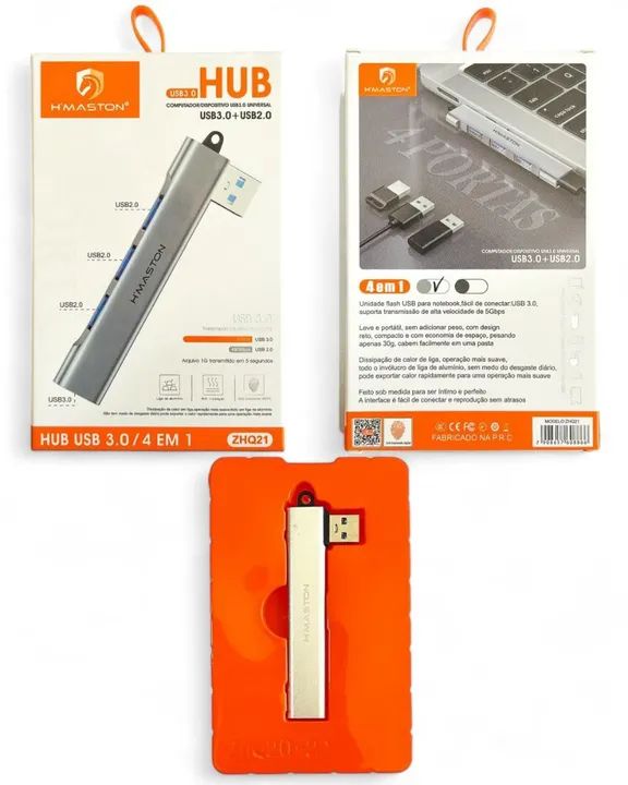 Extensor USB HUB Hmaston ZHQ21 - Periféricos e Acessórios de