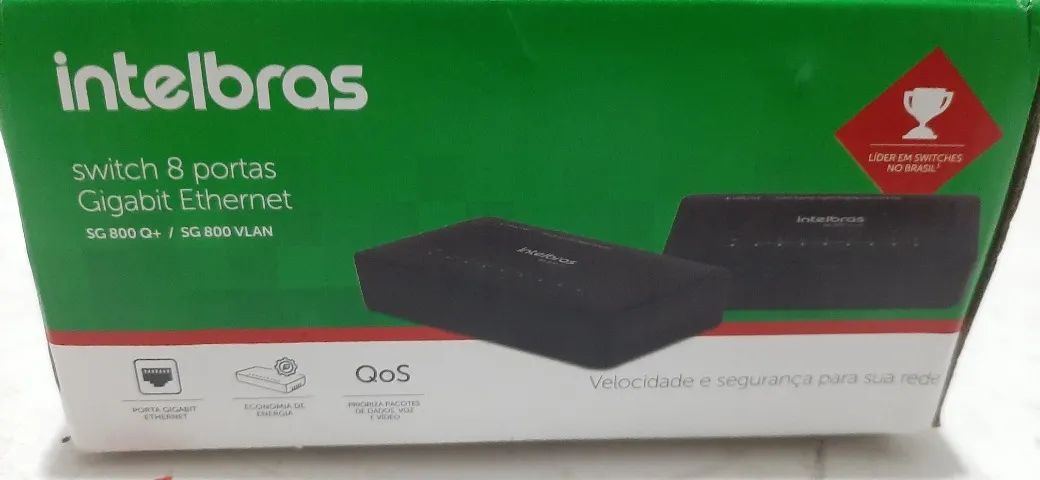 Switch Intelbras 8 portas SG 800 Q+ / SG 800 VLAN