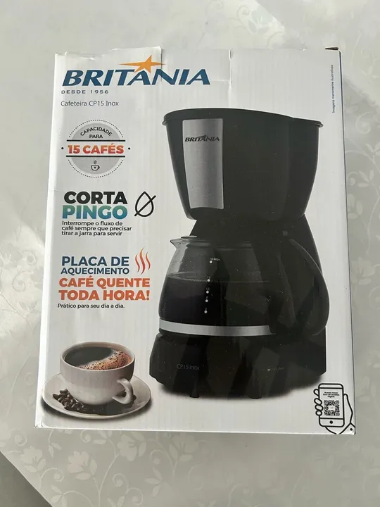 Cafeteira Britânia CP15 Inox - 15 Cafés - Corta Pingo