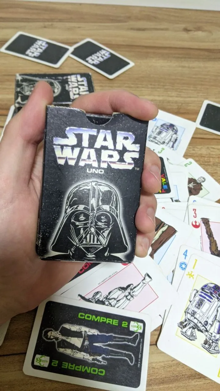 Jogo de Cartas Star Wars Uno da década de 90