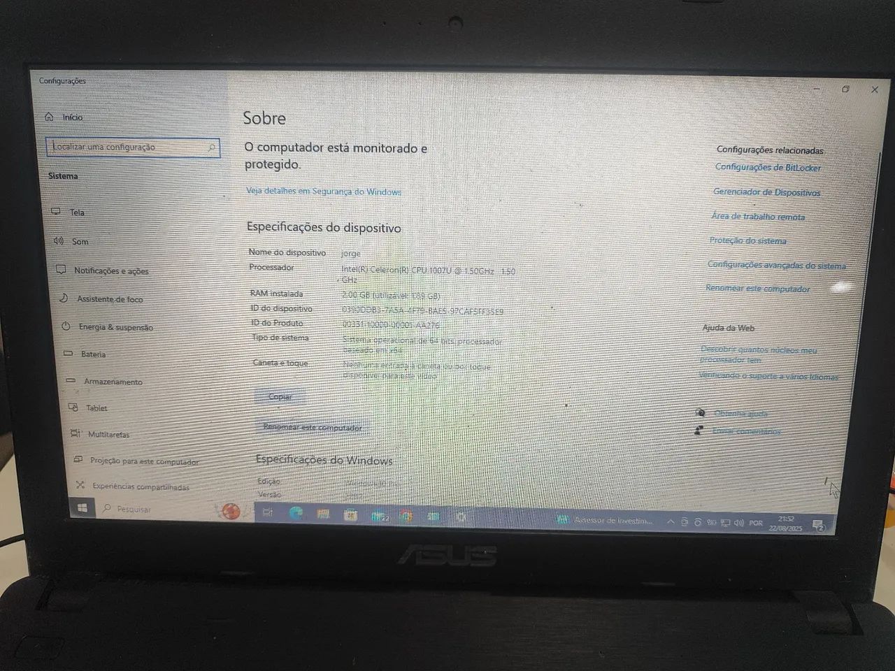 Notebook Asus  - Foto 3