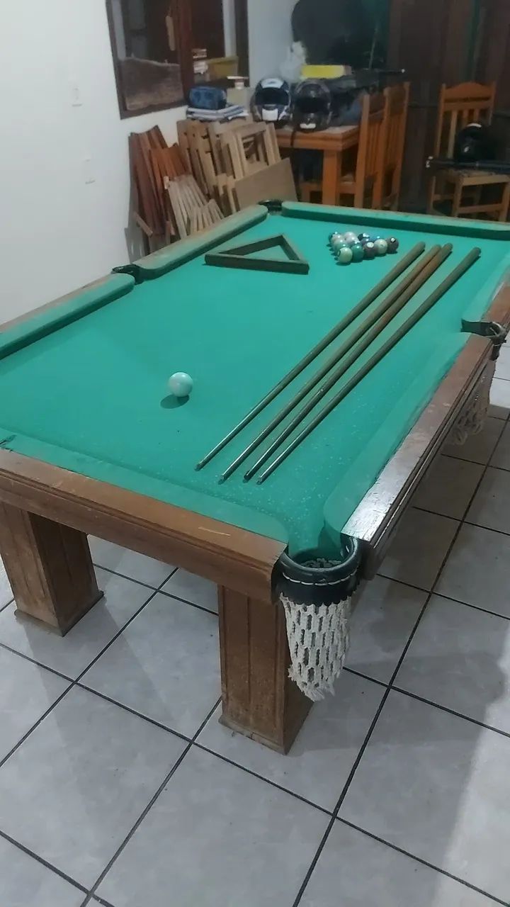 Mesa de Bilhar em Madeira - Ótimo estado! - Foto 2