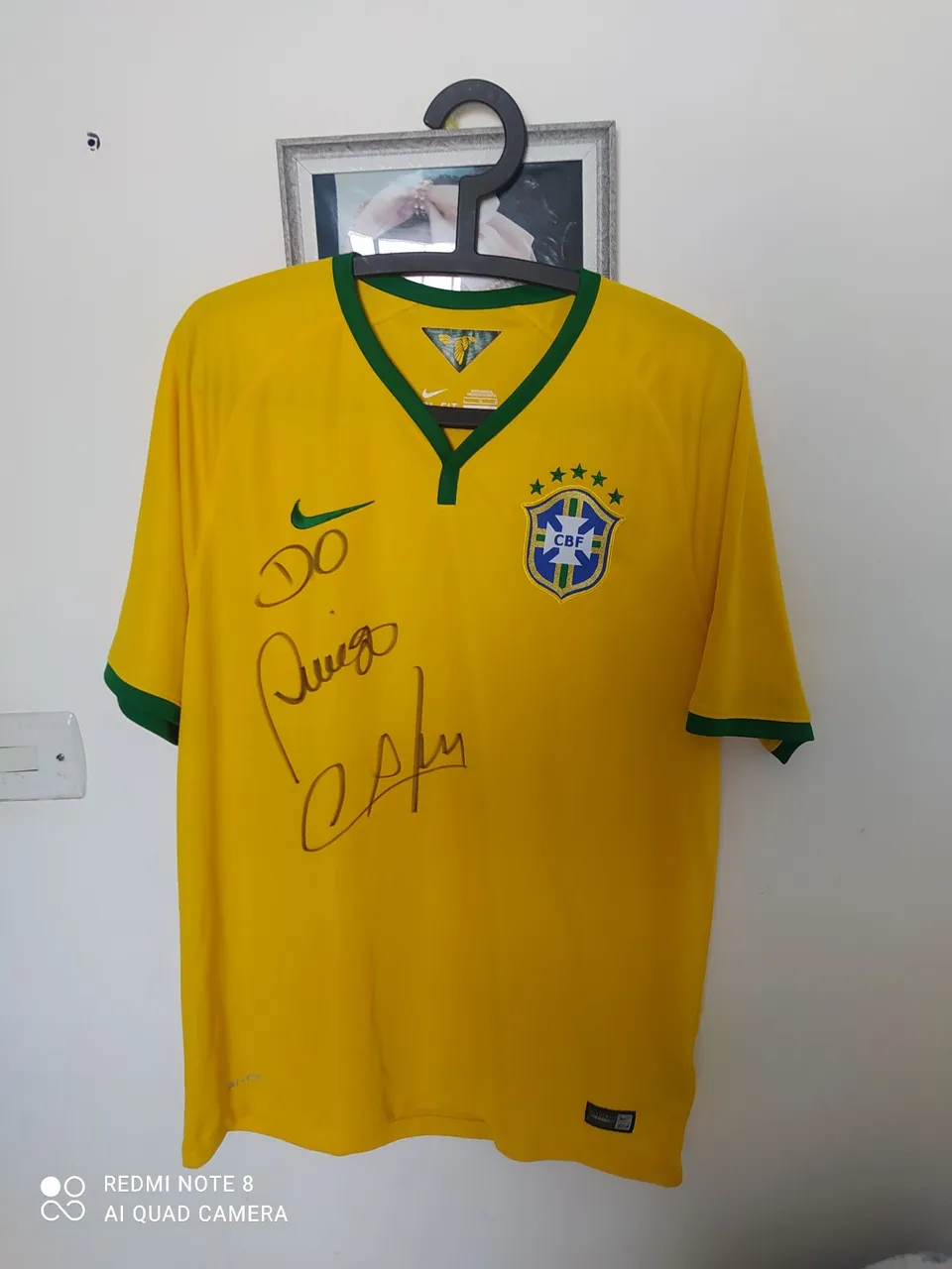 Camisa do Brasil autografada oficial
