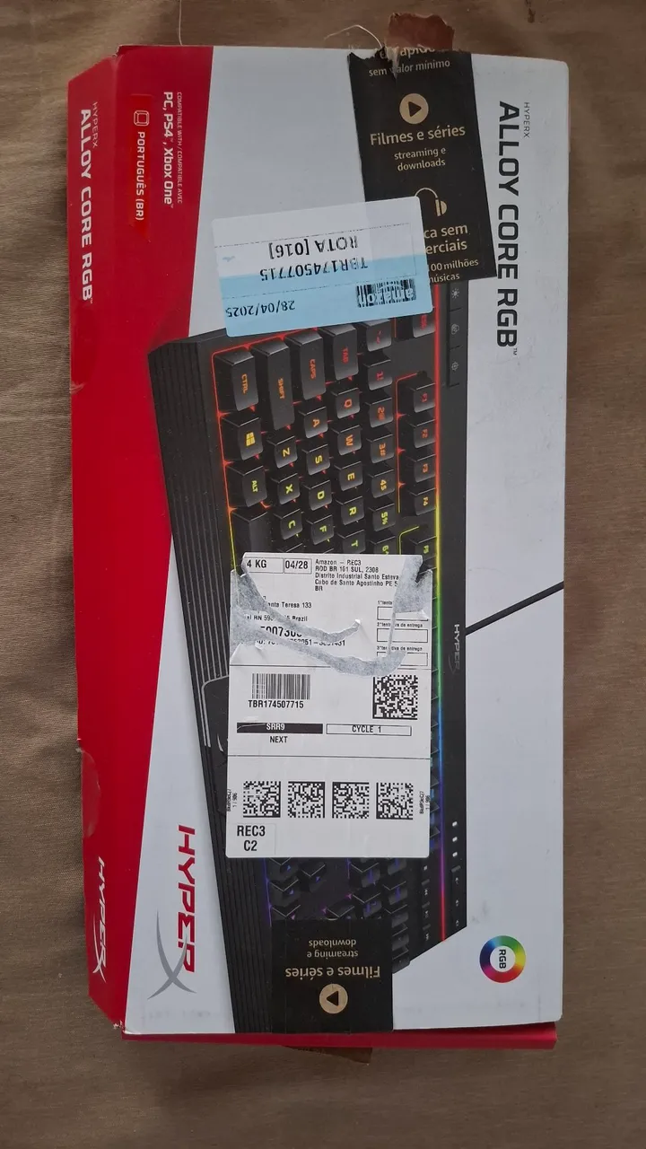 Teclado Gamer HyperX Alloy Core RGB - Novo