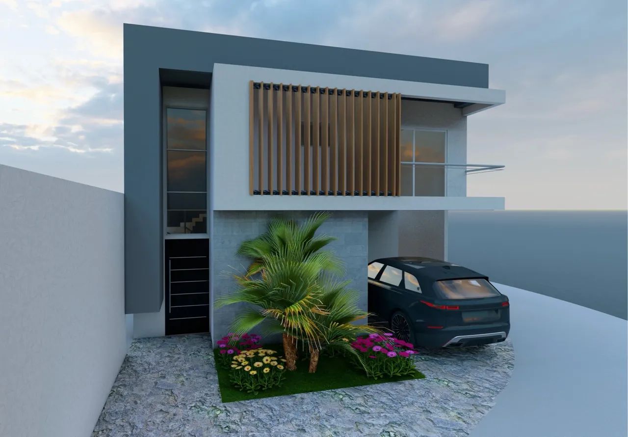 Planta baixa + fachada projeto de arquitetura 