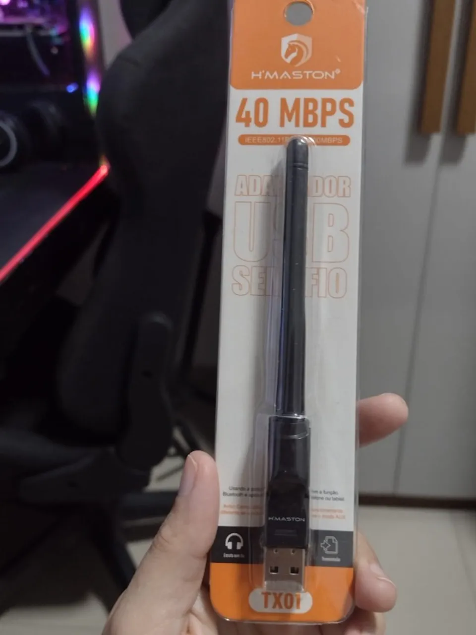 Antena Wifi USB Adaptador Wireless PC e Notebooks