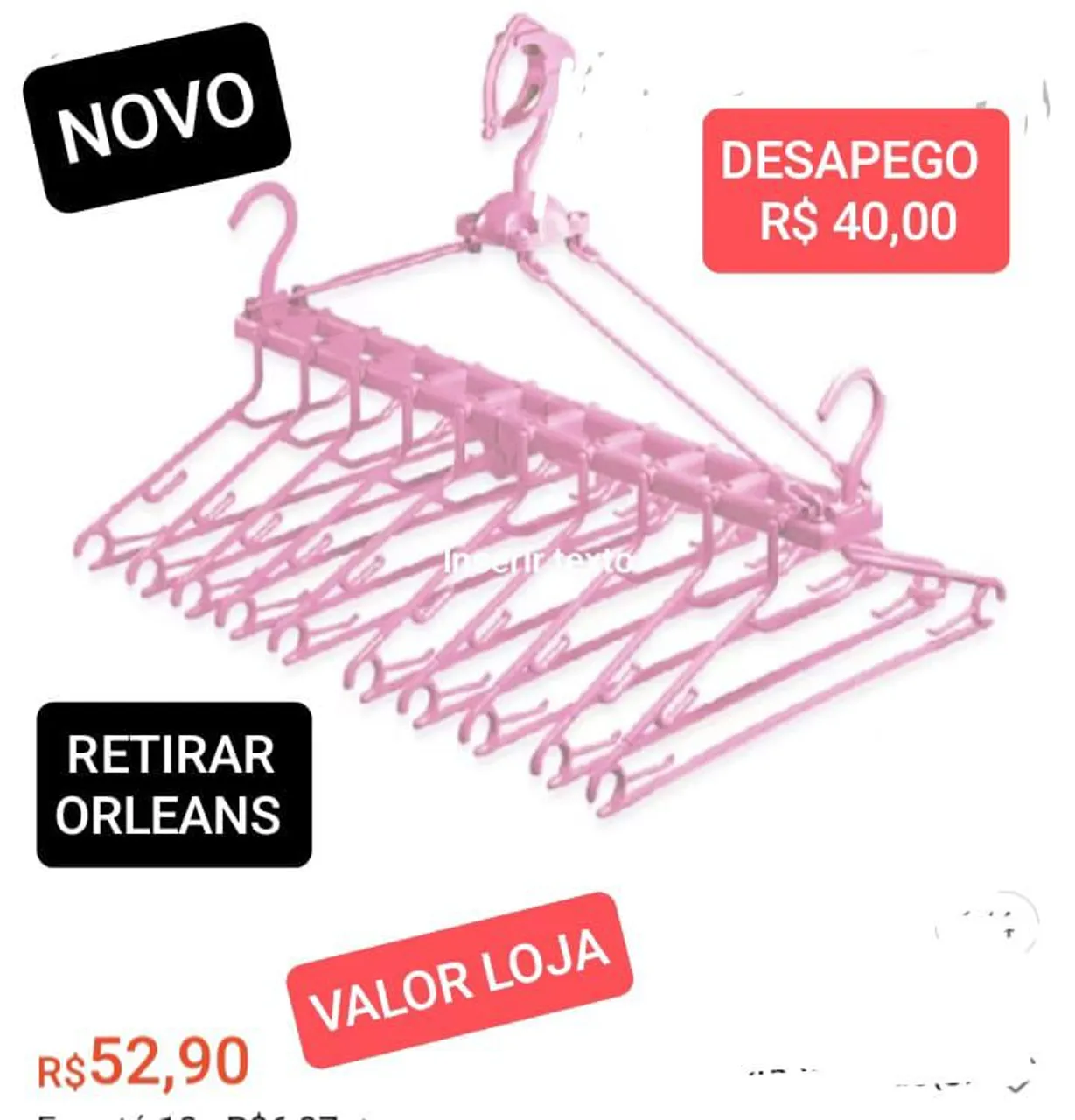 Varal de Roupa Retrátil 12 Peças - Novo!