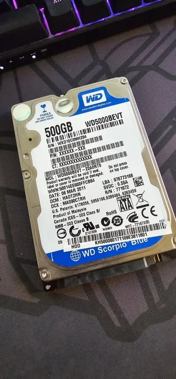 HD 500GB R$ 100,00 (Esse já é o menor preço)