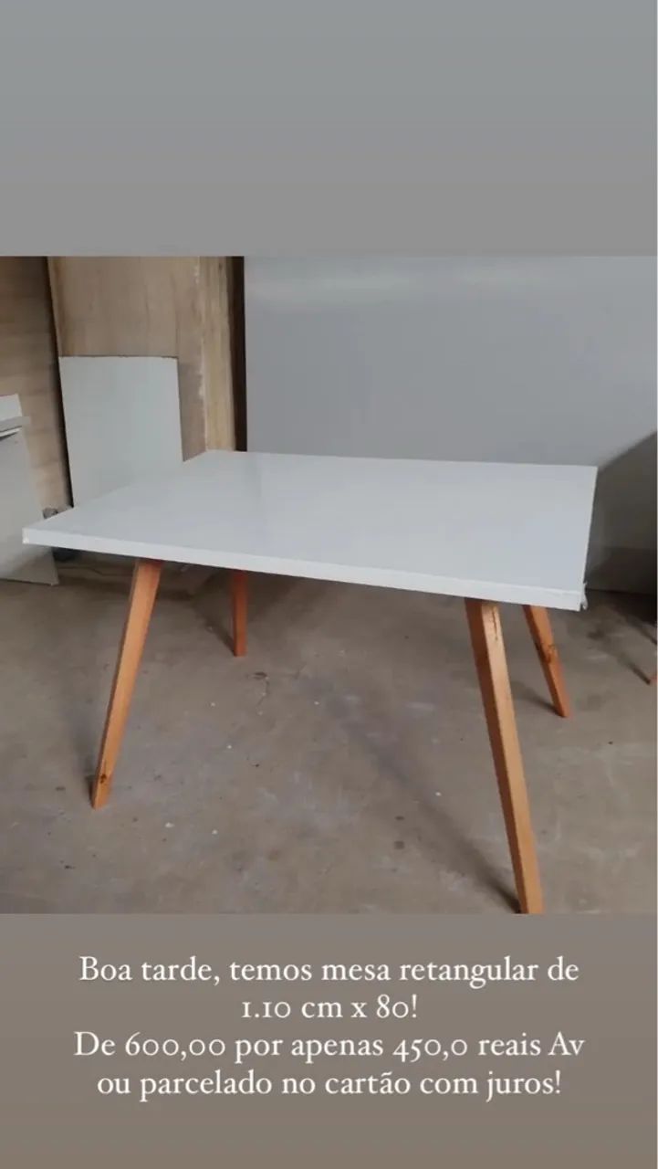 White rectangular dining table with wooden legs64994315259265122