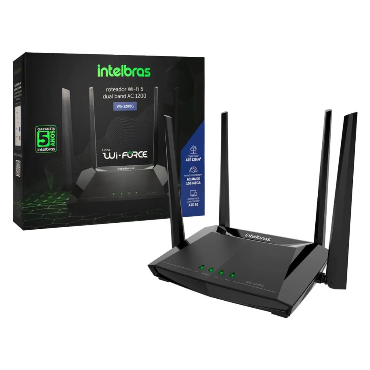 Roteador Wi-Fi Intelbras WR-1200N AC1200 Gigabit - Foto 3