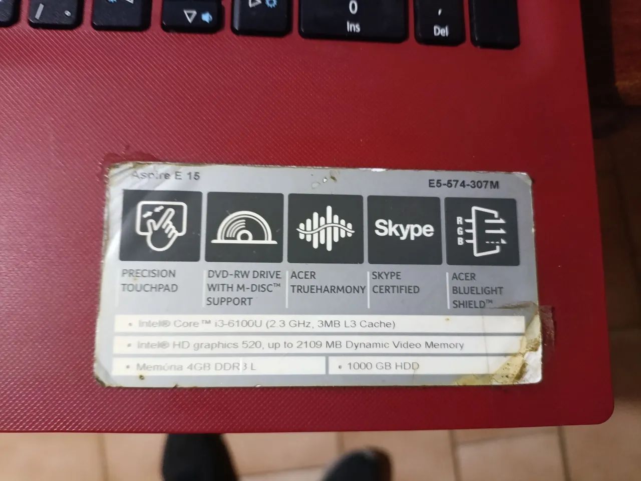 Notebook Acer Vermelho aspire e 15 - Foto 4
