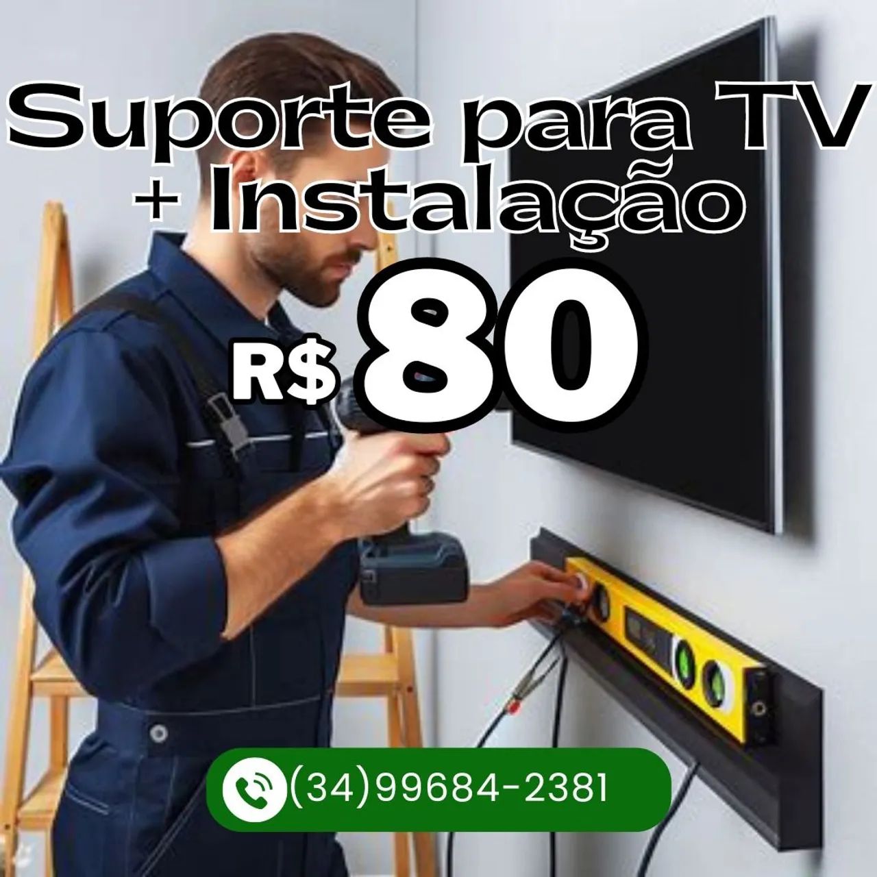 Suporte para TV + Instalação - R$ 80