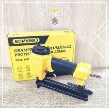 Grampeador Pneumático Bomvink + 1 Caixa de Grampo 10mm