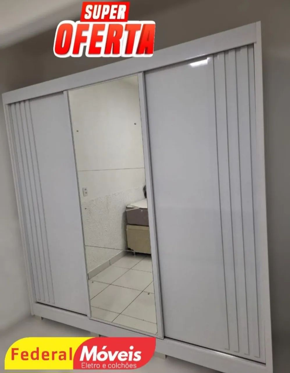 Guarda Roupa 3 Portas com Espelho - Super Oferta!