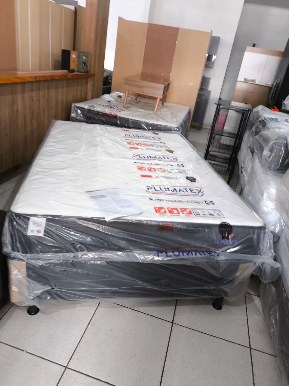 Cama box casal base mais colchão de mola ensacada com 25 cm  - Foto 2