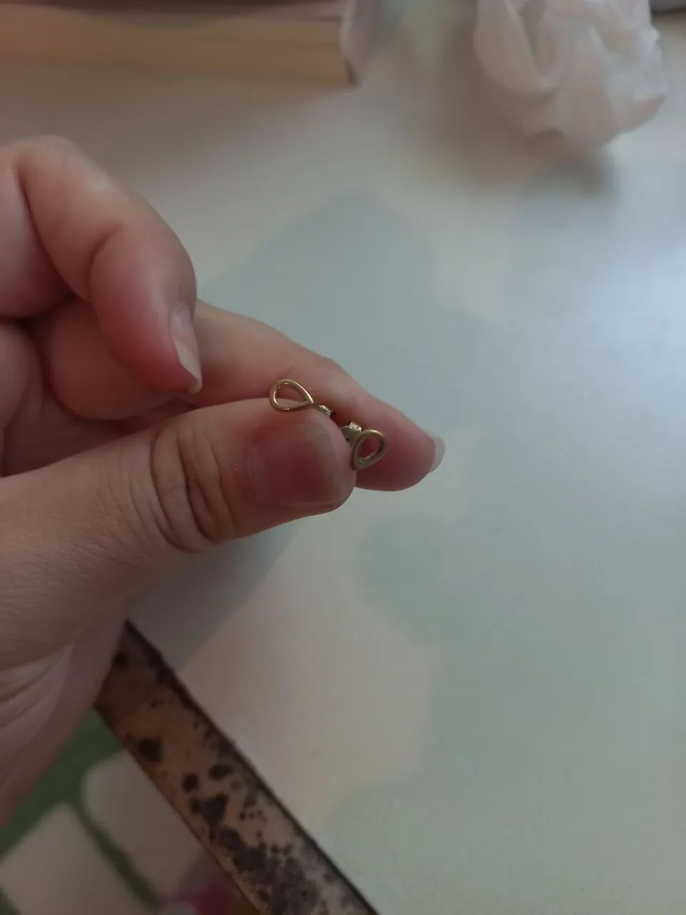1 Par Brincos Gota Dourado - Foto 2